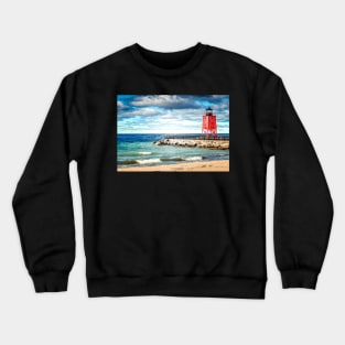 “Charlevoix South Pier Lighthouse” Crewneck Sweatshirt